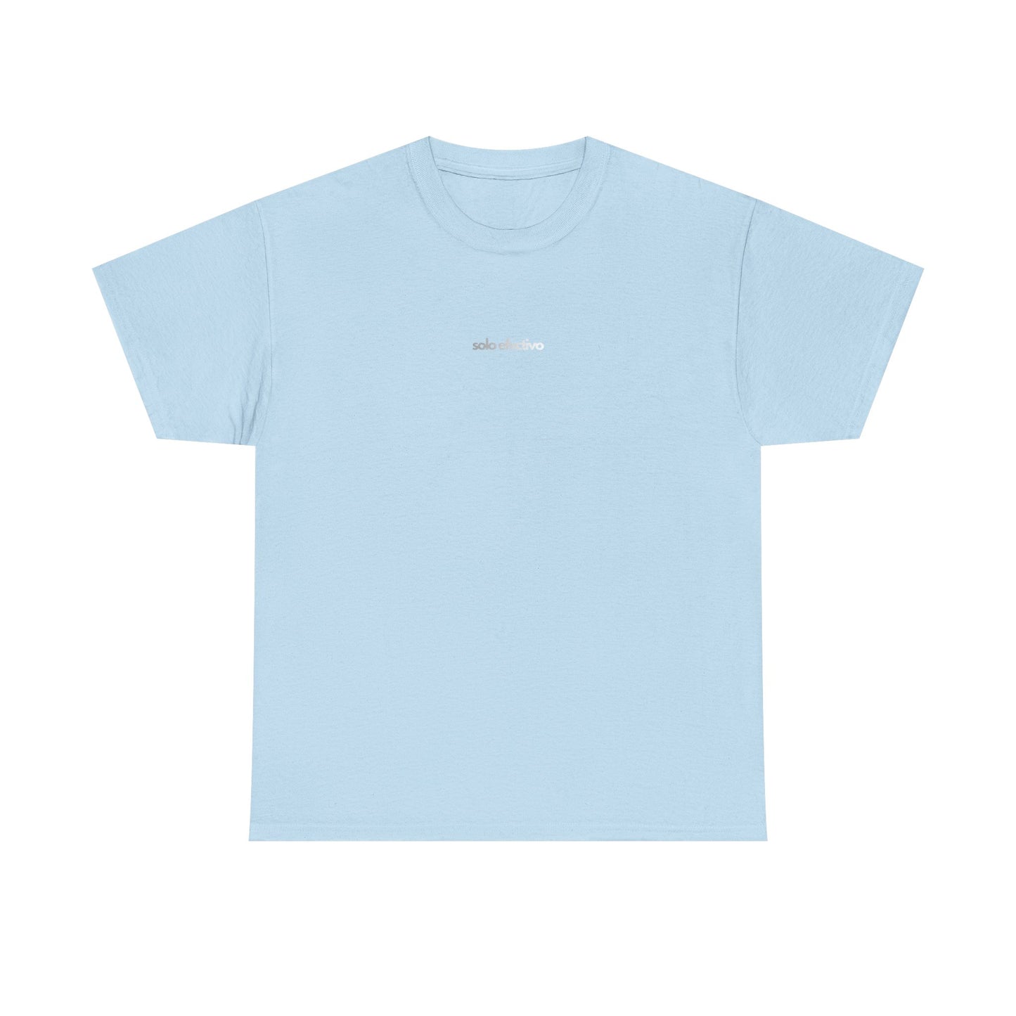 Solo Efectivo Graphic Tee — Minimal Front Logo, Large Back Print